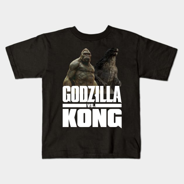 godzilla vs kong team godzilla Kong Kids T-Shirt by Pannolinno